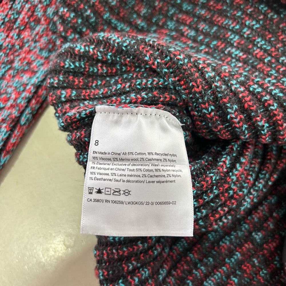 lululemon athletica Heathered Pink & Blue Ribbed Turtleneck Sweater - Picture 5 of 7